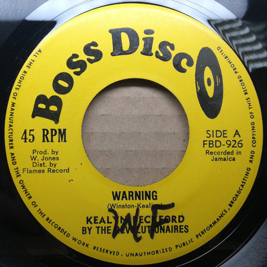 Keeling Beckford, The Revolutionaries / The Revolutionaries : Warning / Warning (Version) (7", Single)