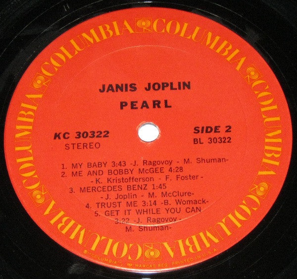 Janis Joplin : Pearl (LP, Album, Pit)