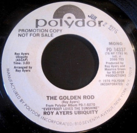 Roy Ayers Ubiquity : The Golden Rod  (7", Mono, Promo, PRC)