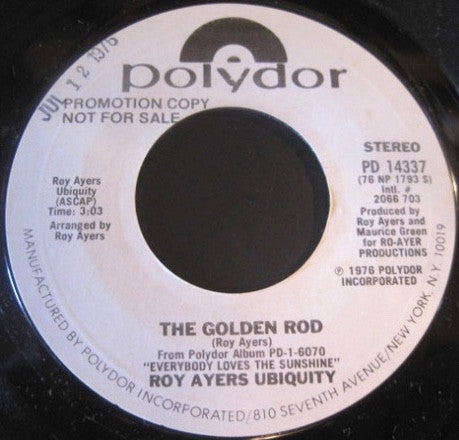 Roy Ayers Ubiquity : The Golden Rod  (7", Mono, Promo, PRC)