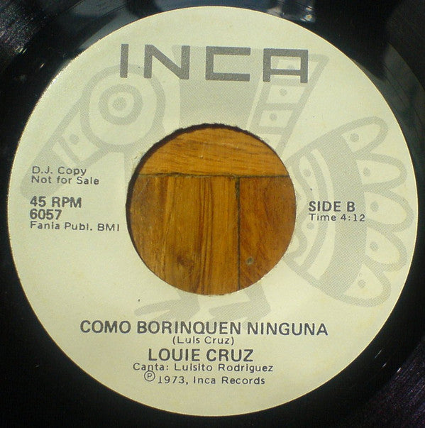 Louis Cruz : Bajo Un Palmar / Como Borinquen Ninguna (7", Single, Promo)