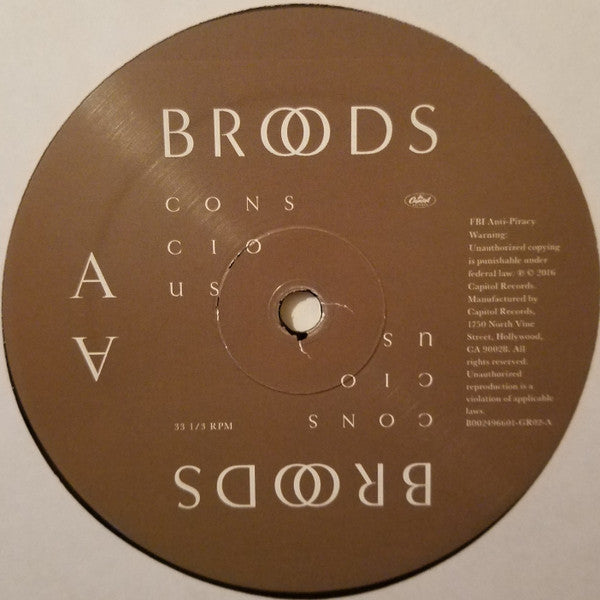 Broods : Conscious (LP, Album, 130)