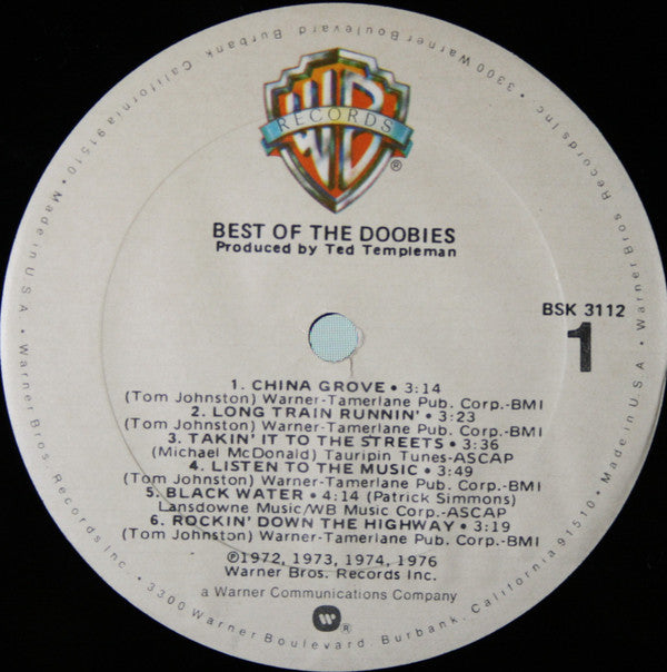 The Doobie Brothers : Best Of The Doobies (LP, Comp, RE, Gol)