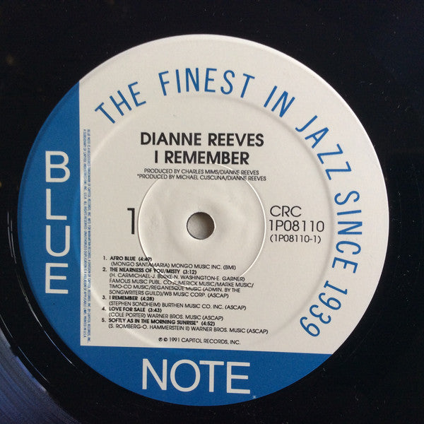 Dianne Reeves : I Remember (LP, Album, Club, RE)