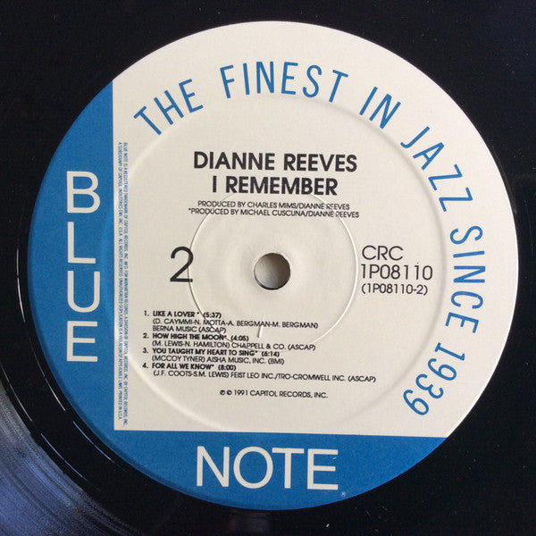 Dianne Reeves : I Remember (LP, Album, Club, RE)