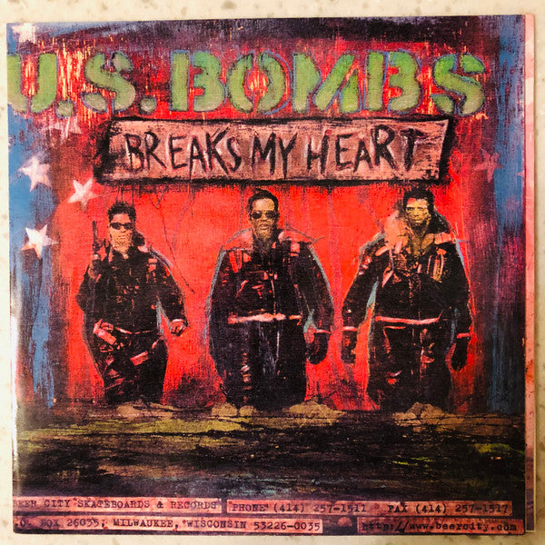 The Bristles / U.S. Bombs : The Bristles / U.S. Bombs (7", Single, Gol)