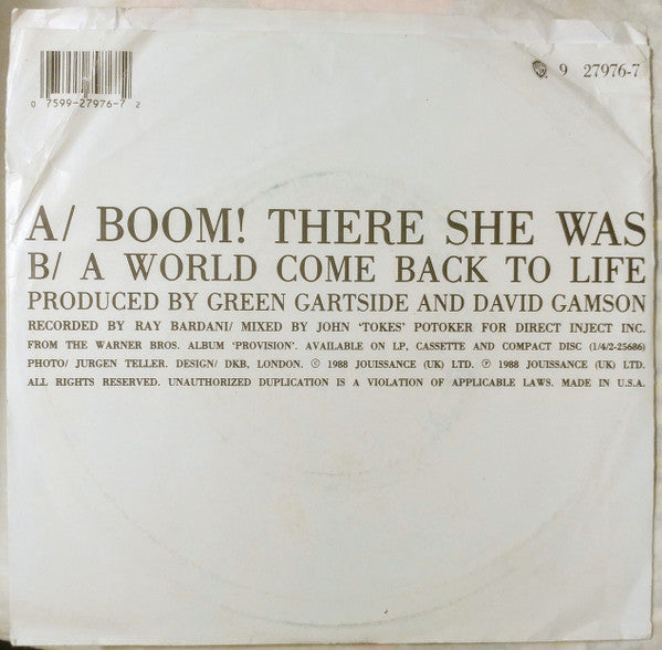 Scritti Politti Featuring Roger* : Boom! There She Was (7", Promo)