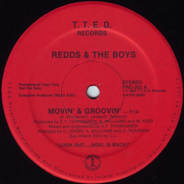 Redds & The Boys* : Movin' & Groovin' (12", Promo)