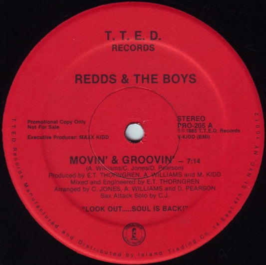 Redds & The Boys* : Movin' & Groovin' (12", Promo)