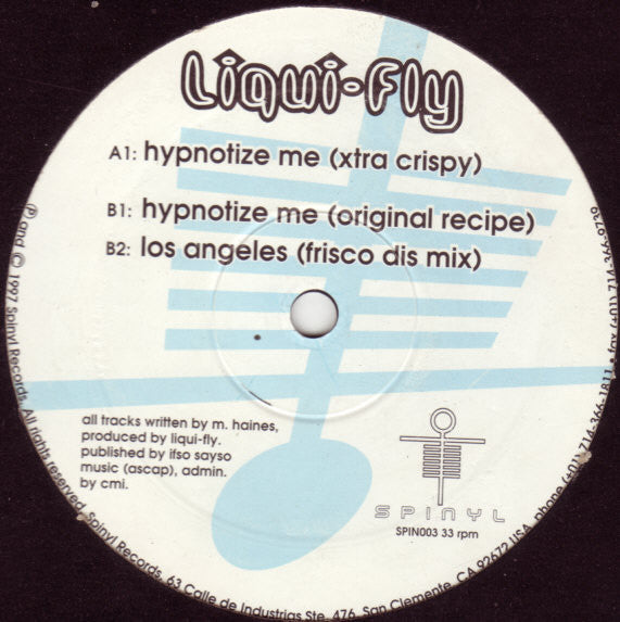 Liqui-Fly : Hypnotize Me / Los Angeles (12")