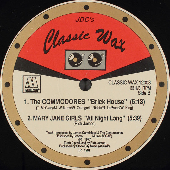 Marvin Gaye / The Commodores* / Mary Jane Girls : Got To Give It Up / Brick House / All Night Long (12")