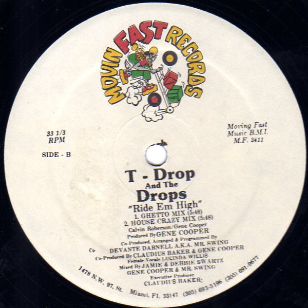 T-Drop And The Drops (2) : Ride Em High (12")