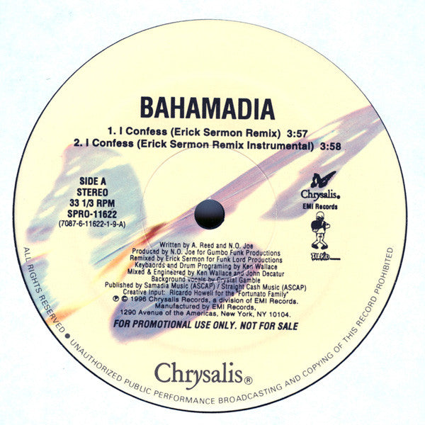 Bahamadia : I Confess (Remix) (12", Promo)