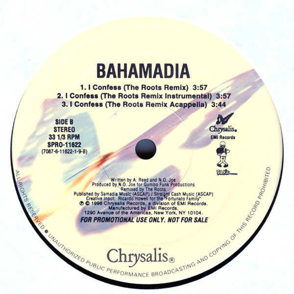 Bahamadia : I Confess (Remix) (12", Promo)