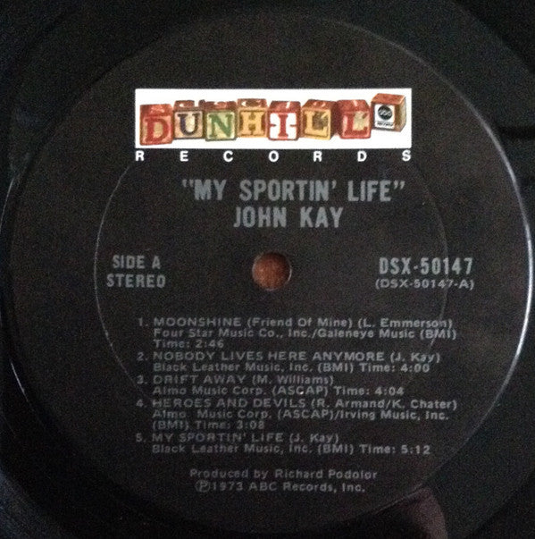 John Kay : My Sportin' Life (LP, Album, RE, Gat)