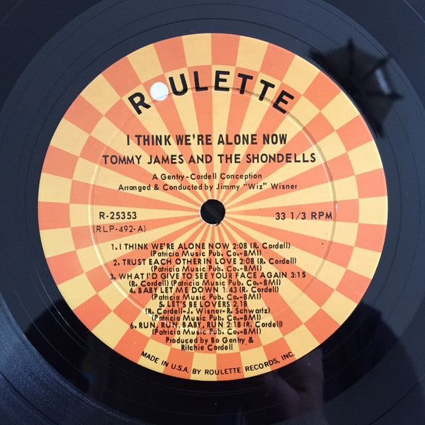 Tommy James & The Shondells : I Think We're Alone Now (LP, Album, Mono)