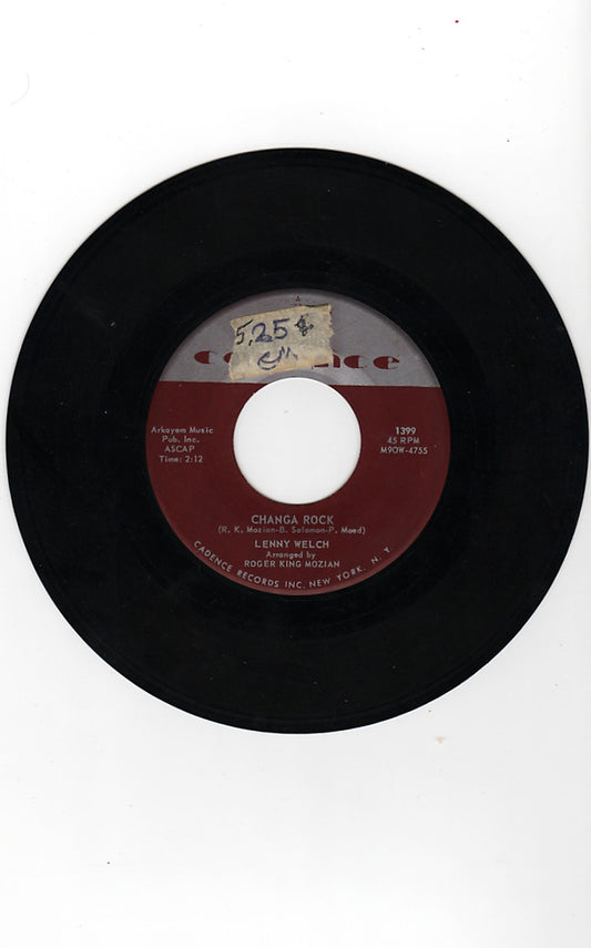 Lenny Welch : Changa Rock (7", Single)