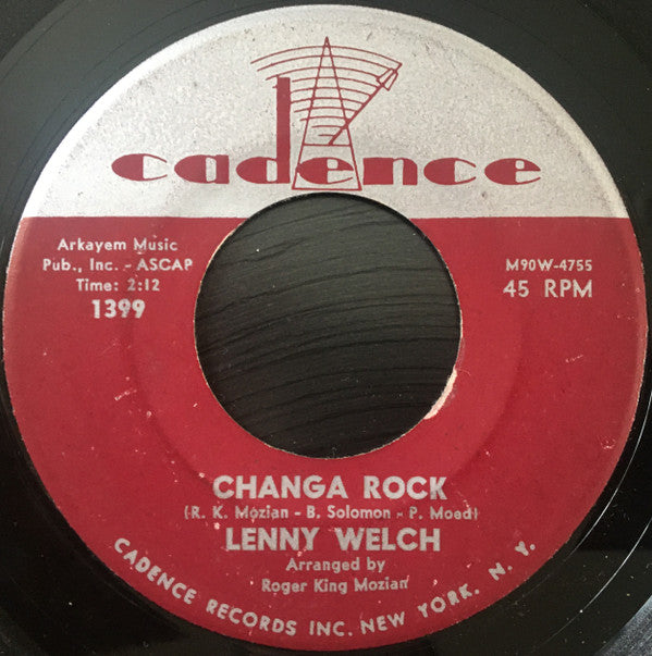 Lenny Welch : Changa Rock (7", Single)