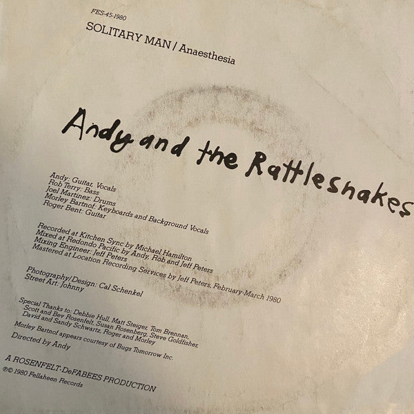 Andy And The Rattlesnakes : Solitary Man (7")