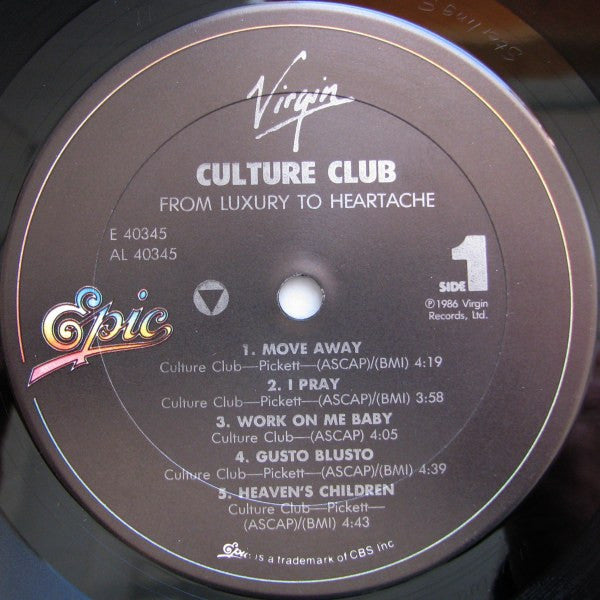 Culture Club : From Luxury To Heartache (LP, Album, Pit)