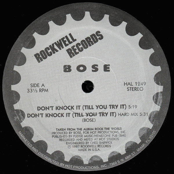 B.O.S.E. : Don't Knock It (Till You Try It) (12", Gre)