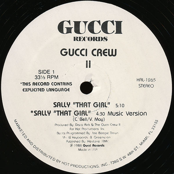 Gucci Crew II : Sally "That Girl" (12")