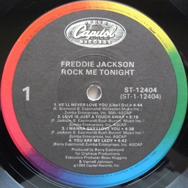 Freddie Jackson : Rock Me Tonight (LP, Album, Jac)