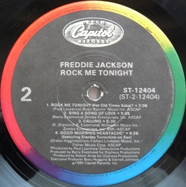 Freddie Jackson : Rock Me Tonight (LP, Album, Jac)