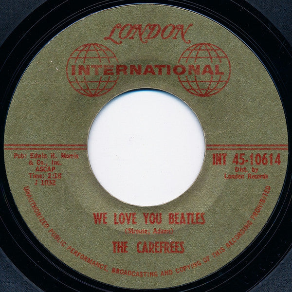 The Carefrees : We Love You Beatles (7", Single, Mon)